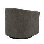 Poltrone girevoli imbottite d’arredo con finiture a borchie, set da 2