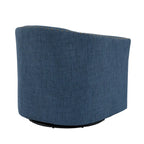 Poltrone girevoli imbottite d’arredo con finiture a borchie, set da 2
