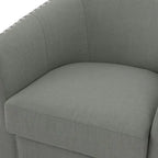 Poltrone girevoli imbottite d’arredo con finiture a borchie, set da 2
