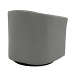 Poltrone girevoli imbottite d’arredo con finiture a borchie, set da 2