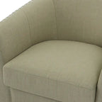 Poltrone girevoli imbottite d’arredo con finiture a borchie, set da 2
