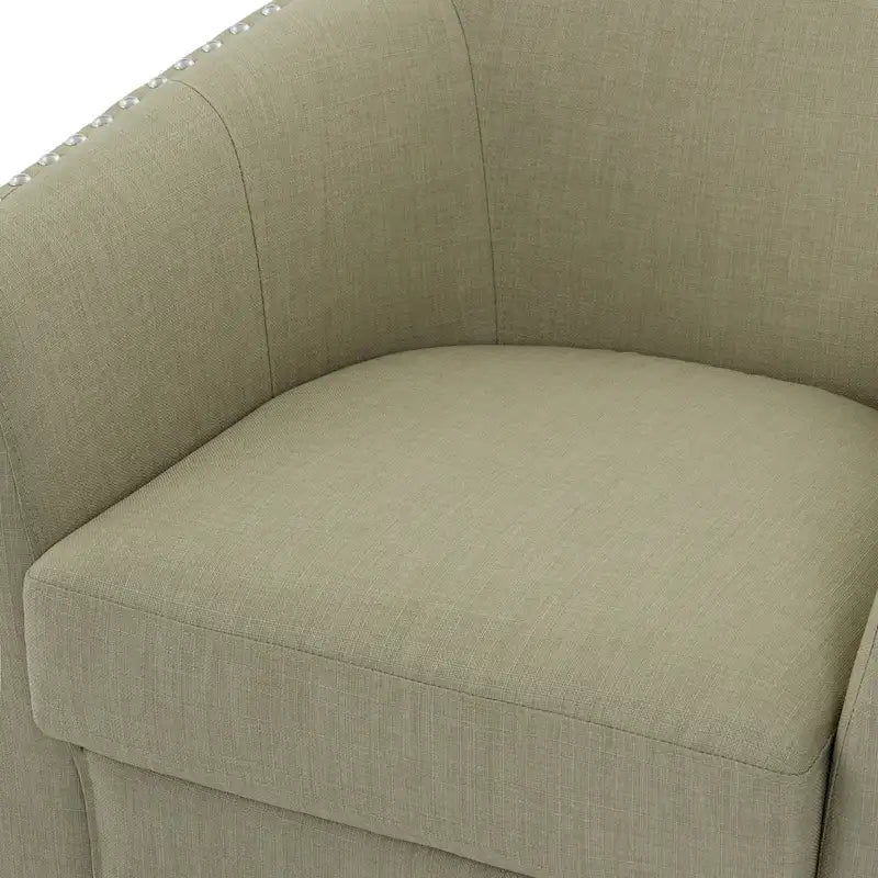 Poltrone girevoli imbottite d’arredo con finiture a borchie, set da 2