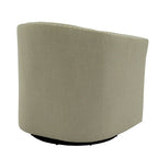 Poltrone girevoli imbottite d’arredo con finiture a borchie, set da 2
